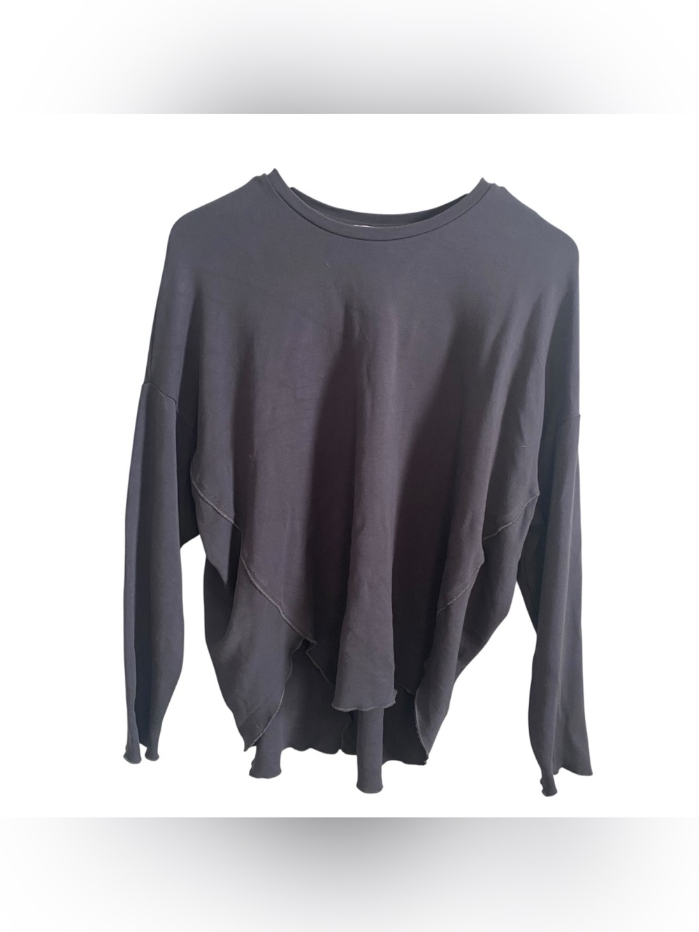 NLT Elevated Basic Gray Crew Neck Sweatshirt Top Size Small